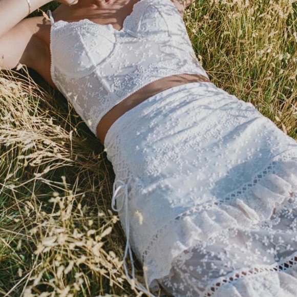 SOLD Spell Gypsy Collective LE GAUZE Lace Skirt - Picture 9 of 9